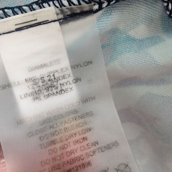 Title Nine Tropical Print Midi Dress - Blue and Green - Picture 9 of 11